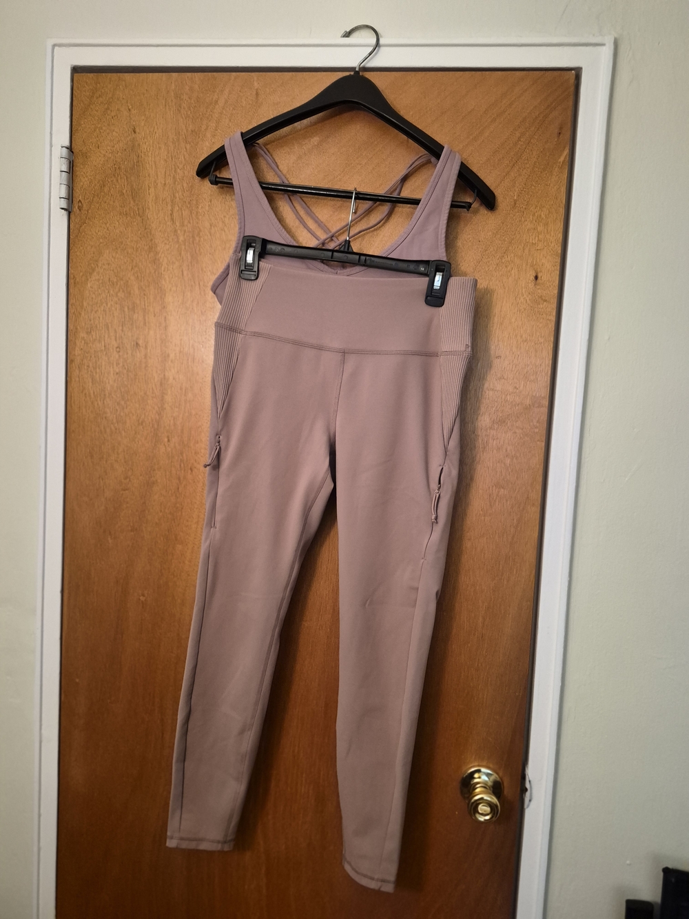 Calvin Klein Bra Sz L + Avalanche Leggings Sz M Both Mauve